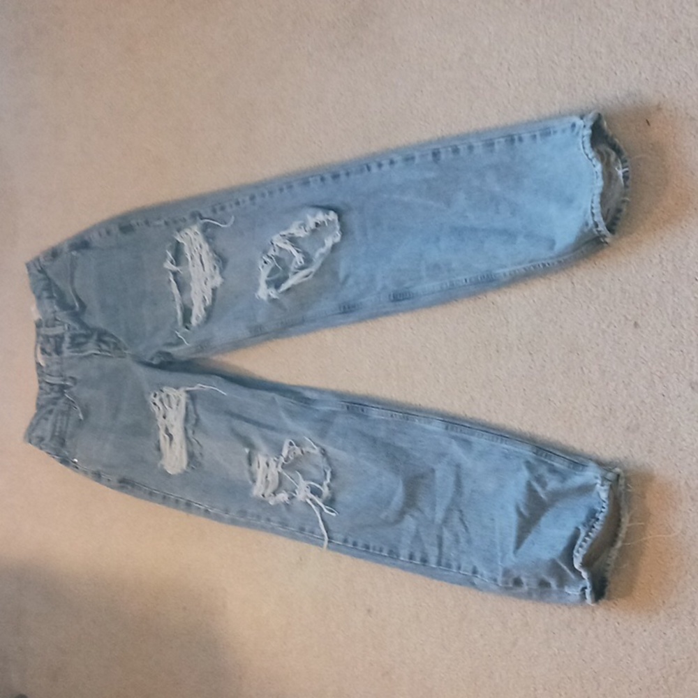 Good American distressed baggy jeans size:0/25